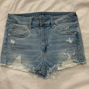 American Eagle denim hi-rise shortie